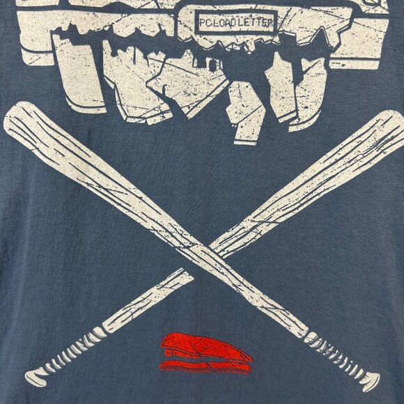 Office Space Men's Size M Blue T-Shirt Red Stapler Printer EUC men's top - Picture 3 of 8